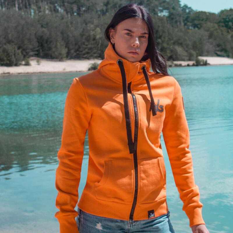 BASIC Sweatshirtjacke unisex - orange S